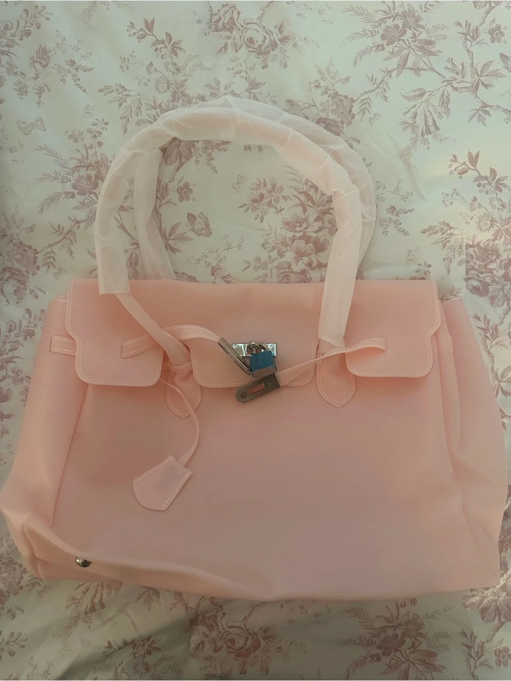 Women's Pink jelly firkin Top-Handle Bag new condition unused with packaging
